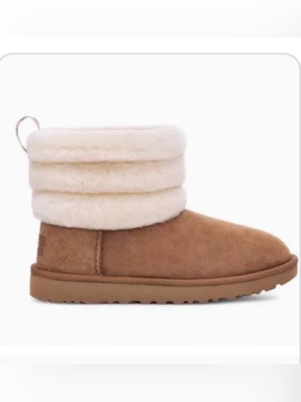 Fluff mini quilted UGGS in chestnut